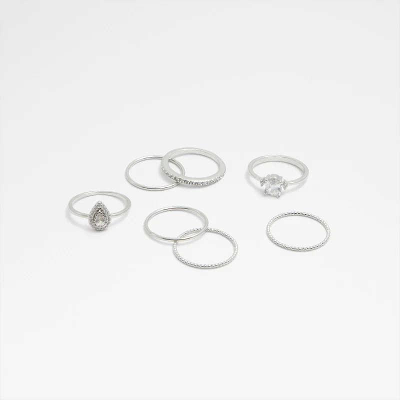 DARONNA Multipack Silver-Tone Rings